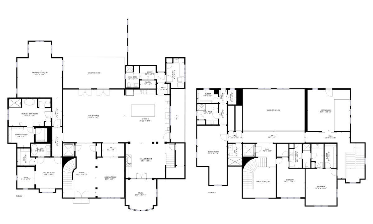 The Brown plan. Floor plan by Dream Home Construction.